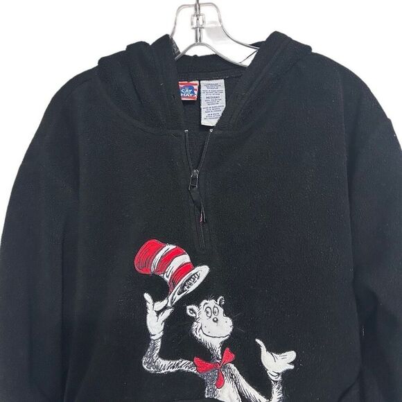Dr Seuss Cat in the Hat Fleece Hoodie Medium Black Official Movie Merchandise - Picture 6 of 12